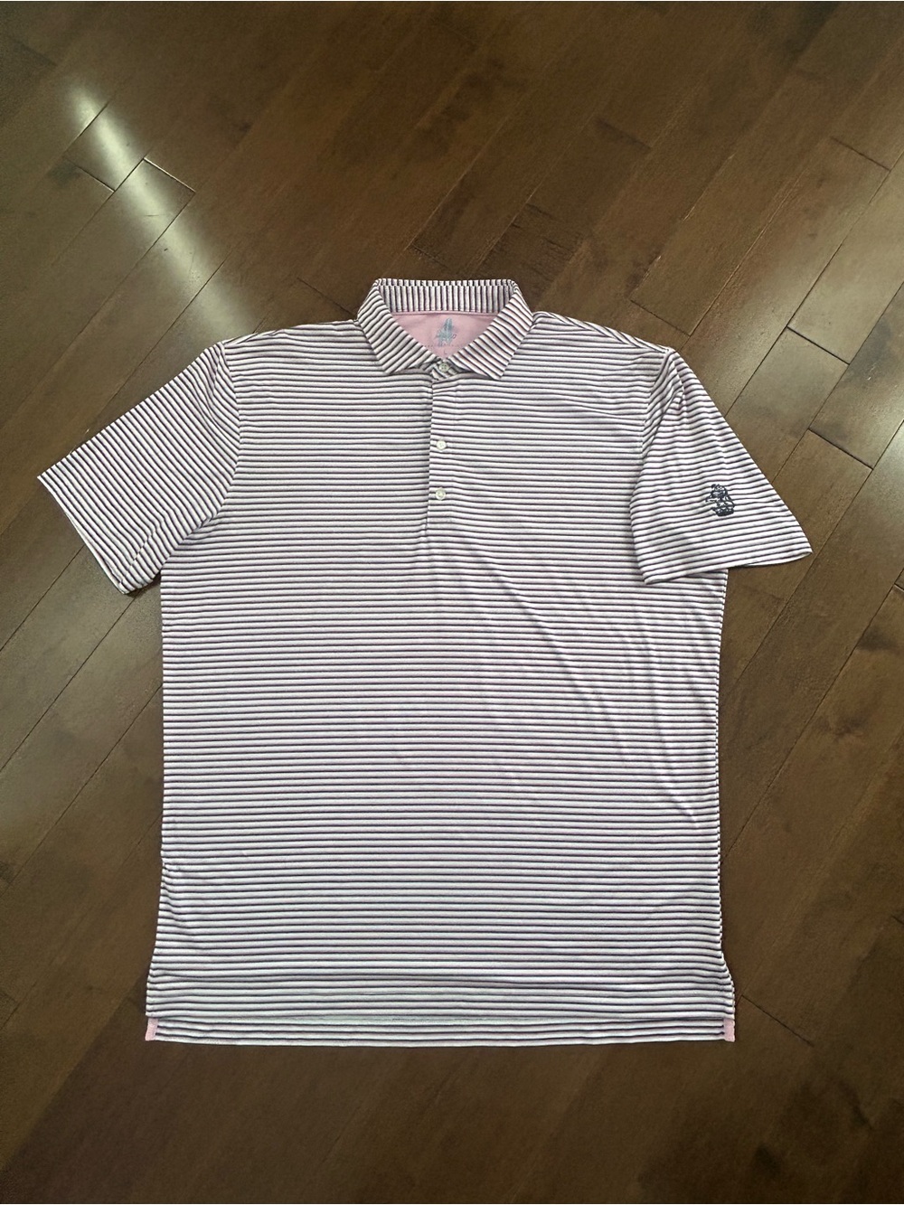Johnnie-O Featherweight Striped Golf Polo – Men’s Large